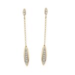 Boucles d'oreilles diamants 0. 066 carat 2 ors 2. 55g