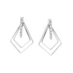 Boucles d'oreilles diamants 0. 07 carat or blanc 7. 76g Boucles d'oreilles diamants 0. 07 carat or blanc 7. 76g