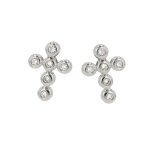 Boucle d'oreilles diamants 0. 12 carat or blanc 2. 67g