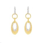 Boucles d'oreilles diamants 0. 20 carat 2 ors 10. 96g