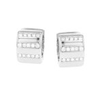 Boucles d'oreilles diamants 0. 45 carat or blanc 9. 58g