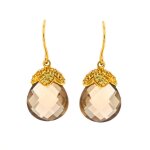 Boucles d'oreilles isabelle langlois pierres fines or jaune 5. 35g Boucles d'oreilles isabelle langlois pierres fines or jaune 5. 35g