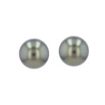 Boucles d'oreilles perles de tahiti or jaune 3. 23g