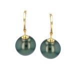 Boucles d'oreilles perles de tahiti or jaune 4. 33g Boucles d'oreilles perles de tahiti or jaune 4. 33g