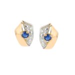 Boucles d'oreilles saphirs 0. 16 carat or jaune 2. 70g Boucles d'oreilles saphirs 0. 16 carat or jaune 2. 70g