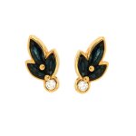 Boucles d'oreilles saphirs 0. 96 carat et diamants 0. 16 carat or jaune 5. 25g