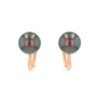 Boucles d'oreilles vintage perle de tahiti or jaune 2. 88g