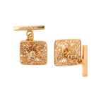 Boutons de manchettes or jaune 12. 08g