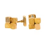 Boutons de manchettes vintage mauboussin or jaune 15. 44g