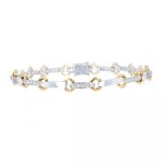 Bracelet diamants 0. 39 carat 2 ors 14. 95g Bracelet diamants 0. 39 carat 2 ors 14. 95g