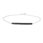Bracelet diamants noirs 0. 20 carat or blanc 1. 99g