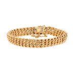 Bracelet maille amricaine or jaune 31. 89g