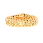 Bracelet maille amricaine or jaune 45. 25g