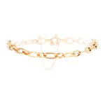 Bracelet maille fantaisie or jaune 10. 49g