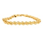 Bracelet maille fantaisie or jaune 8. 80g