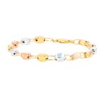 Bracelet or jaune, rose et blanc 7. 97g Bracelet or jaune, rose et blanc 7. 97g