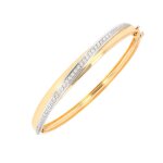 Bracelet ovale diamants 0. 27 carat 2 ors 13. 66g