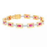 Bracelet rivière de rubis 2. 64 carats et diamants 0. 44 carat 2 ors 22. 62g Bracelet rivière de rubis 2. 64 carats et diamants 0. 44 carat 2 ors 22. 62g