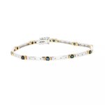 Bracelet rivière saphirs 1. 50 carat et diamants 0. 15 carat 2 ors 13. 31g Bracelet rivière saphirs 1. 50 carat et diamants 0. 15 carat 2 ors 13. 31g