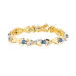 Bracelet saphirs 2. 50 carats et diamants 0. 25 carat 2 ors 19. 20g Bracelet saphirs 2. 50 carats et diamants 0. 25 carat 2 ors 19. 20g