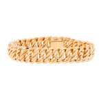 Bracelet vintage maille amricaine or jaune 31. 35g