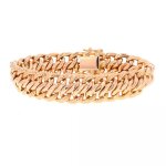 Bracelet vintage maille amricaine or jaune 31. 98g