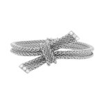 Bracelet vintage noeud diamants 0. 18 carat or blanc 30. 94g