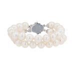 Bracelet vintage perles de culture or blanc 40. 95g