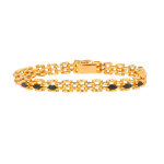 Bracelet vintage saphirs 1. 20 carat or jaune 13. 85g
