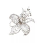 Broche ancienne diamants 5. 77 carats or blanc 35. 27g Broche ancienne diamants 5. 77 carats or blanc 35. 27g