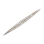 Broche ancienne roses de diamants 2 ors 7. 37 g