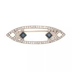 Broche ancienne saphirs 1. 84 carat et roses de diamants 2 ors 6. 30g
