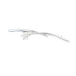 Broche toile filante diamants 0. 17 carat or blanc 2. 58g