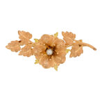 Broche fleur vintage or rose 3. 18g