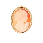 Broche vintage camée or jaune 14. 46g Broche vintage camée or jaune 14. 46g