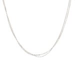Chaine double rang maille forat or blanc 6. 41g