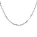 Chaine maille jaseron or blanc 12. 68g