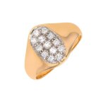 Chevali�re diamants 0. 39 carat 2 ors 8. 84g