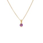 Collier am�thyste 0. 50 carat or jaune 2. 97g