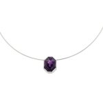Collier am�thyste 13. 69 carats or blanc 11g