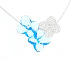 Collier baccarat diamants 1. 89 carat et cristal or blanc 31. 54g