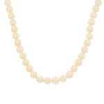 Collier choker vintage perles de culture or jaune 40. 86g