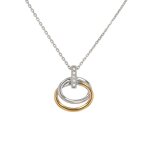 Collier diamants 0. 02 carat 2 ors 4. 59g