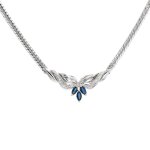 Collier diamants 0. 04 carat et saphirs 1. 44 carat or blanc 14. 01g Collier diamants 0. 04 carat et saphirs 1. 44 carat or blanc 14. 01g