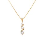 Collier diamants 0. 045 carat 2 ors 4. 60g