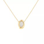 Collier diamants 0. 08 carat 2 ors 6. 79g