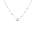 Collier diamant 0. 10 carat or blanc 3. 07g