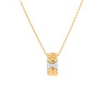 Collier diamants 0. 15 carat 2 ors 7. 29g