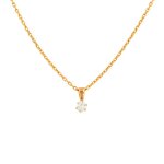 Collier diamant 0. 23 carat or jaune 3. 76g