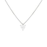 Collier diamant coeur 1. 42 carat or blanc 4. 20g